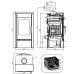 HAAS + SOHN Visby krbové kachle s výmenníkom čierna / Woodstone Prestige 0434515500000