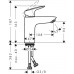 Hansgrohe Logis Páková umývadlová batéria 100, s Push-Open, chróm 71107000