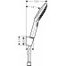 Hansgrohe Raindance Select E 120 Porter Ručná sprcha sada 1,60 m, biela/chróm 26720400