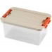 HEIDRUN Box CLIP, veko Rattan, 34 x 52 x 36,5 cm, 45 l, transparentný, 4607