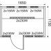 Infrasauna 1650x1130x1930mm prevedení smrek / smrek