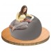 INTEX BEANLESS BAG CHAIR Nafukovacie kreslo 107 x 104 x 69 cm, sivé 68579