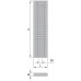 ISAN SOLAR designový , kúpeľňový radiátor 1206 / 288, čierna (RAL9005)