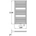 ISAN SPIRA PLUS kúpeľňový radiátor 1140 / 600, antracit ( S02 )