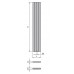 ISAN COLLOM DOUBLE desingový , kúpeľňový radiátor 1800 / 298, biela (RAL 9010)