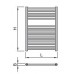 ISAN GRENADA elektro chróm kúpeľňový radiátor 695/600 DGRE 0695 0600e 80
