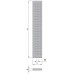 ISAN SOLAR designový , kúpeľňový radiátor 1806 / 288, biela (RAL 9010)