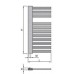 ISAN SWING designový radiátor pravý biela (RAL 9010) 1210/600 DSWR 1210 0600 02