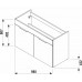 Jika CUBE Skrinka s umývadlom 100x43cm, s 2 dverami, tmavý dub H4536511763021