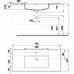 Jika CUBE Skrinka s umývadlom 100x43cm, s 2 dverami, tmavý dub H4536511763021