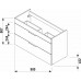 Jika CUBE Skrinka s umývadlom 100x43cm, s 2 zásuvkami, biela H4536521763001