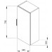 Jika CUBE Stredná skrinka 75 cm, tmavý dub H4537111763021