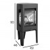 Jotul F 163 C CB konvekčné krbové kachle čierny lak 30023267 +50037432 +50036913