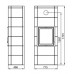 Jotul FS 350 mastencové obstavba s krbovou vložkou I 350 CB, výška 179 cm, 30046284+350799