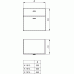 IDEAL Standard CONNECT CUBE skrinka pod umývadlo 55 x 42 x 52,5 cm dub E6602SO