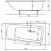KOLO Split asymetrická vaňa 170x90 pravá XWA1670000