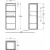 KERAMAG Ren.Nr.1Pl. skř.boční.39x100x36, 2dv., 1 zás., lávovo čierna matná 869031000