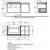 KERAMAG DESIGN Citterio skř.pod.um., asym.120 cm, pr., Sv.dub 835420000