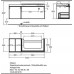 KERAMAG DESIGN Citterio skř.pod.um., asym.135 cm, pr., Sv.dub 835535000