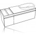KERAMAG DESIGN Citterio skř.p.um.asym., 120 cm, lev., sv.dub 835820000