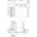 KERAMAG DESIGN Universal modul pre ZWC, čierne sklo, rám Champagne 515010000