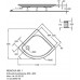 KERAMAG Renova Nr 1 sprchová vanička štvrťkruhová 80 x 80 cm 652200