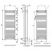 VÝPREDAJ Kermi B20-S kúpeľňový radiátor 1174 x 890 mm, rovný, biela ODRETÉ, PROHNUTÁ TYČ