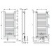 Kermi Credo-V kúpelňový radiátor BH 1091x35x471mm QN422, biela