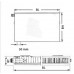 Kermi Therm X2 Plan-V deskový radiátor 11 600 / 800 PTV110600801L1K