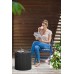 KETER COOL STOOL Taburet s chladicim boxom, 43,7 x 43,7 x 44,3 cm, ratan antracit 17200045