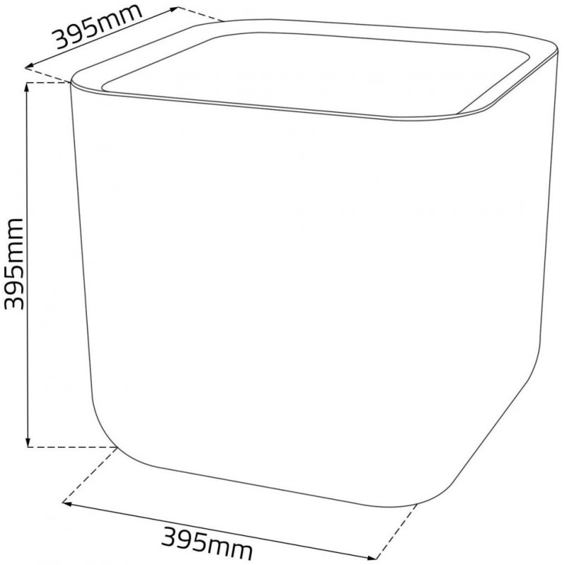 Fioriera Effetto Legno Keter Cube | Vaso Quadrato In Plastica Resistente 39.5 Cm | Antracite Per Esterno Giardino E Terrazzo