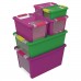 KIS BI BOX L 40L 55x35x28cm čierny/transparent
