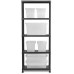 KIS PLUS 75/5 regál 176x75x32 cm, čierna 9509