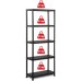 KIS PLUS 75/5 regál 176x75x32 cm, čierna 9509