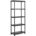 KIS PLUS 80/5 regál 187x80x40 cm, čierna 9504