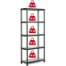 KIS PLUS 80/5 regál 187x80x40 cm, čierna 9504