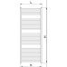 KORADO KORALUX LINEAR CLASSIC kúpeľňový rebríkový radiátor 1500/0500 white RAL 9016