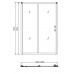 KOLO Geo-6 posuvné dvere 140 cm do niky, k bočnej stene, číre/strieborná, GDRS14222003B