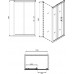 KOLO Geo-6 posuvné dvere 120 cm do niky, bočnej stene, číre/strieborná GDRS12R22003A