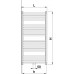 KORADO KORALUX RONDO COMFORT - M kúpeľňový radiátor 1220/0500 white RAL 9016