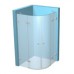 RAVAK Brilliant BSKK3-90 L štvrťkruhový sprchovací kút, chróm + transparent 3UL77A00Y1