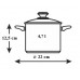 LAMART LEGER Nerezový hrniec LTB2212, 220 mm, 4,7 l, so sklenenou pokrievkou, 42000338