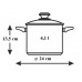 LAMART LTB2413 LEGER Nerezový hrniec 240 mm, 6,1 l, so sklenenou pokrievkou