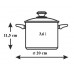 LAMART JOLI Nerezový hrniec LTSS2011R, 200 mm, 3,6 l, sklenená pokrievka, červený, 4200035