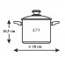 LAMART JOLI Nerezový hrniec LTSS1810R, 180 mm, 2,7 l, sklenená pokrievka, červený, 4200035