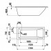 LAUFEN PRO Vaňa 170x75 cm, ľavého rohu, L-panel, LED osvetlenie 2.3195.6.000.615.1
