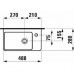 LAUFEN PRO A umývadielko asymetrické, ľavé 48 x 28 cm, s otvorom, biele 8.1595.5.000.104.1