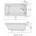 POLYSAN LILY obdĺžniková vaňa 130x70x39cm, biela 77511