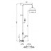 SAPHO LONDON LO411151 Sprchový stĺp s termostatickou batériou