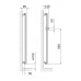 ISAN SOLAR designový , kúpeľňový radiátor 1806 / 477, biela (RAL 9010)